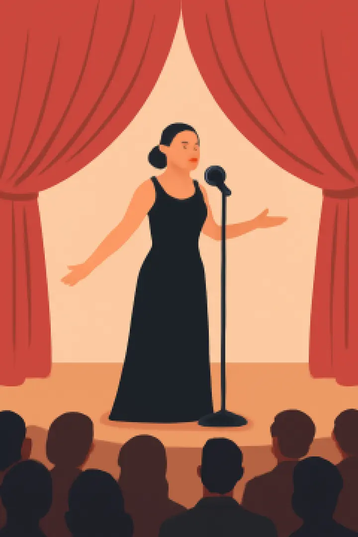 A Bold Female Singer at Tumanishvili Theatre