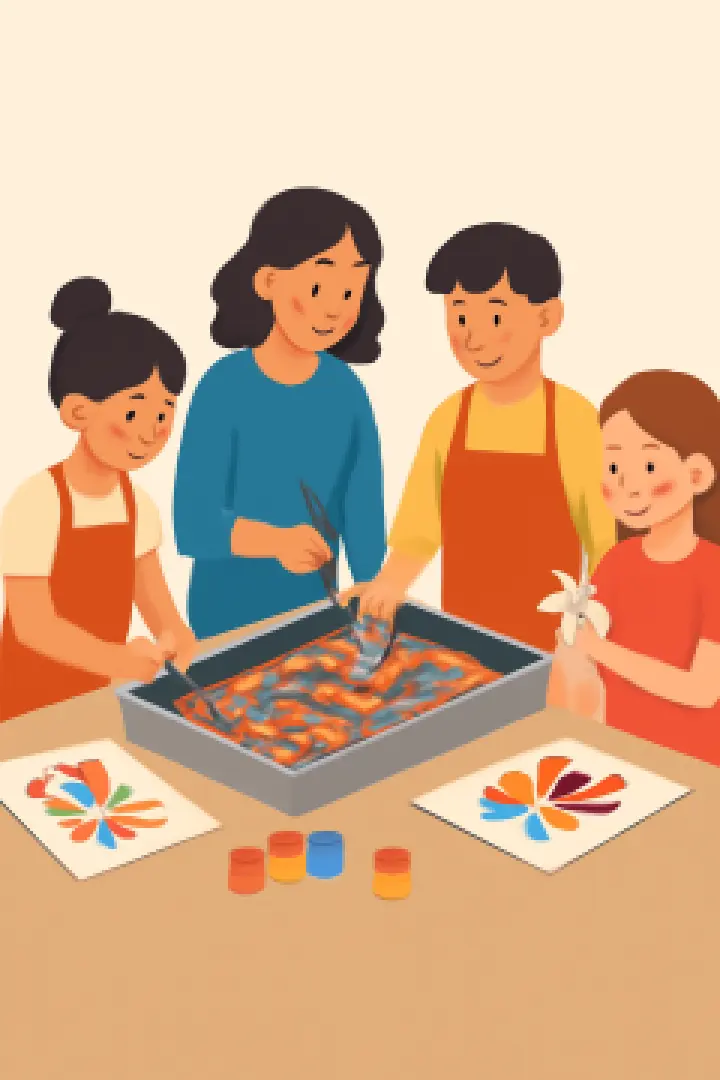 Little Wizards’ Workshop: Ebru Art for Kids and Teens