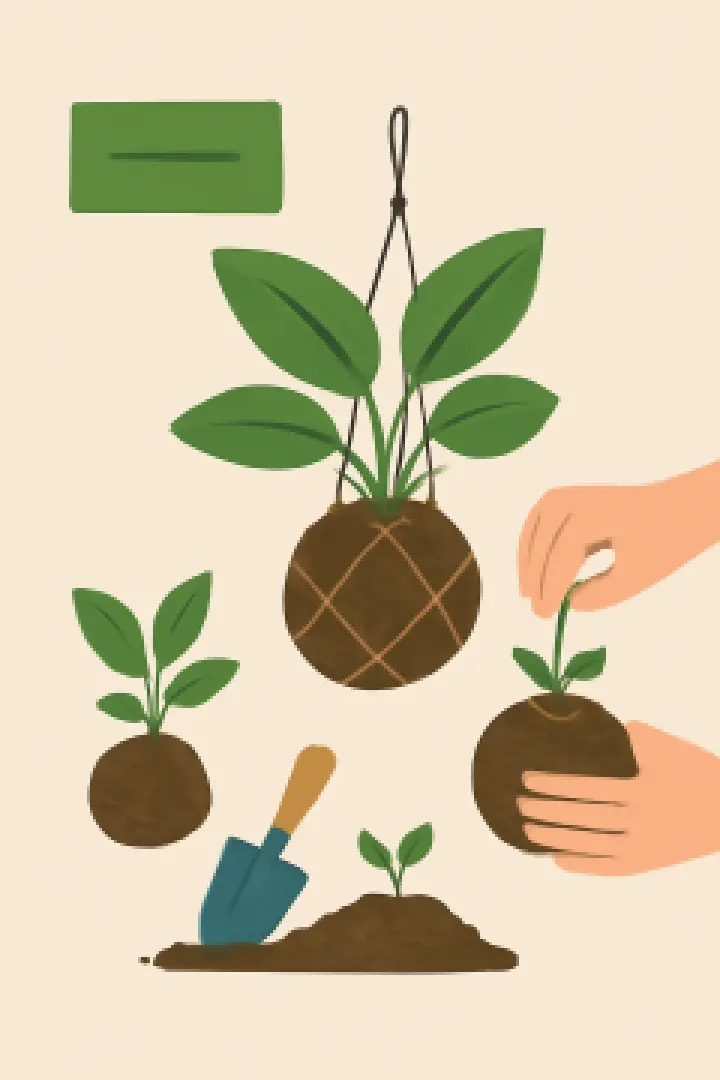 Kokedama Workshop at Kiketi Farm
