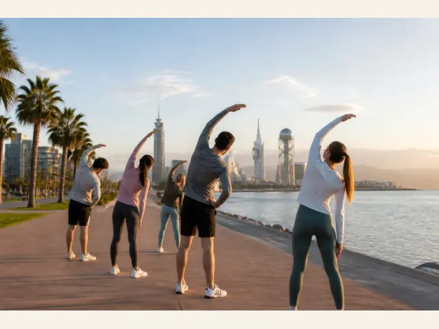 A calm morning stretch by the sea - Batumi