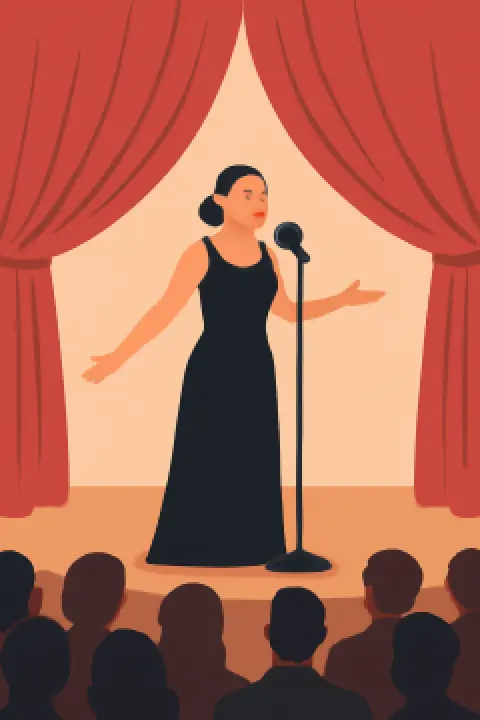 A Bold Female Singer at Tumanishvili Theatre - Tbilisi