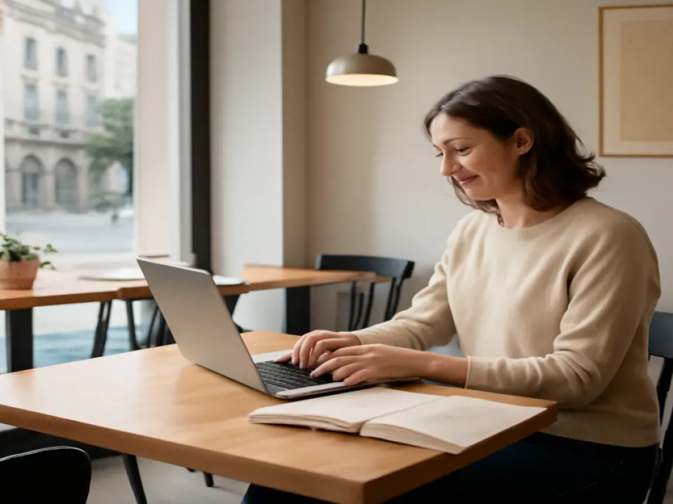 Read or work in a quiet Batumi café