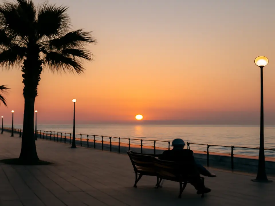 Watch the sunset by the sea in Batumi