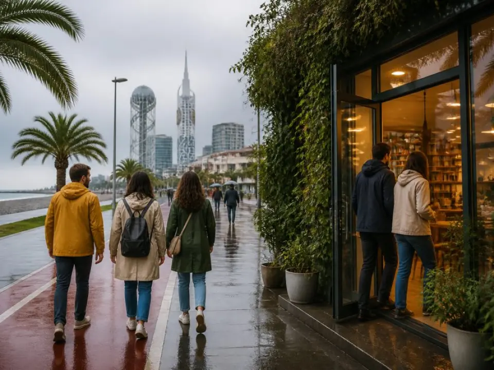 A rainy-day Batumi route with warm indoor stops