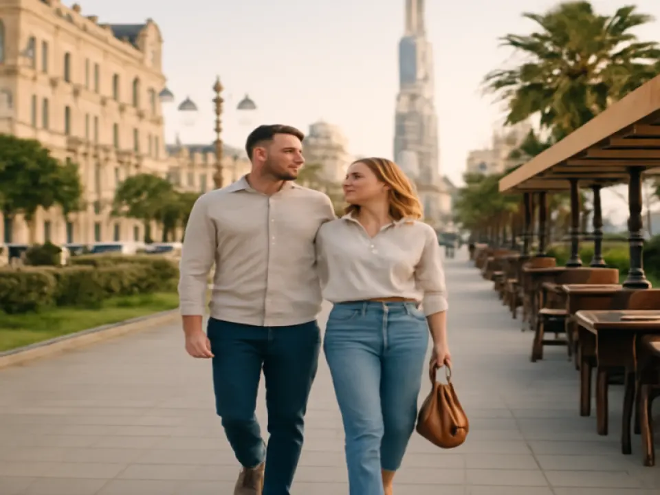 Combine a walk and dinner in central Batumi