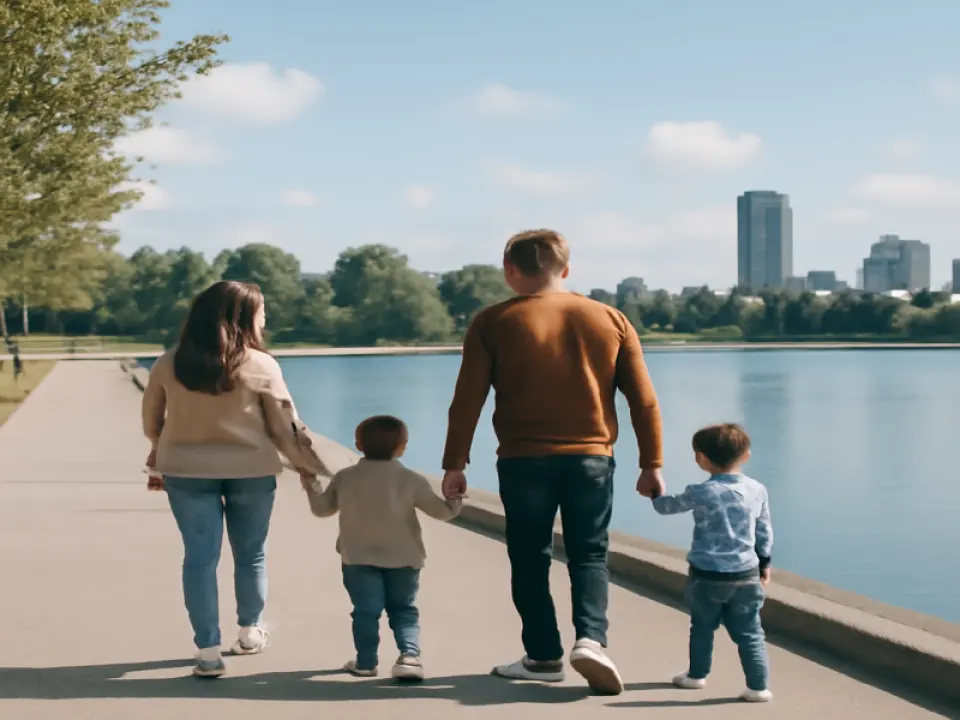 Family time near Batumi’s lakeside areas